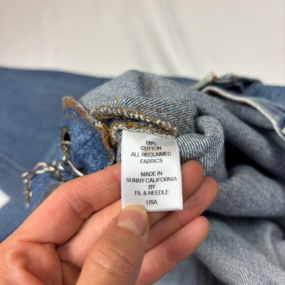 EB Denim Chain Vintage 90s Levi's Jeans Straight Women's Large - Picture 10 of 14